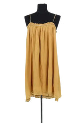 Robe Louise Misha Jaune en Coton, taille S - Seconde Main