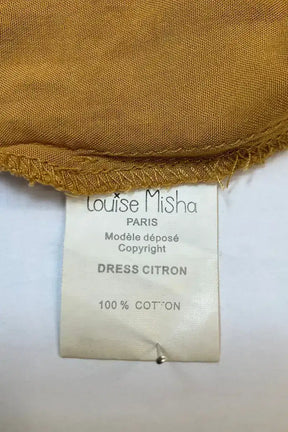 Robe Louise Misha Jaune en Coton