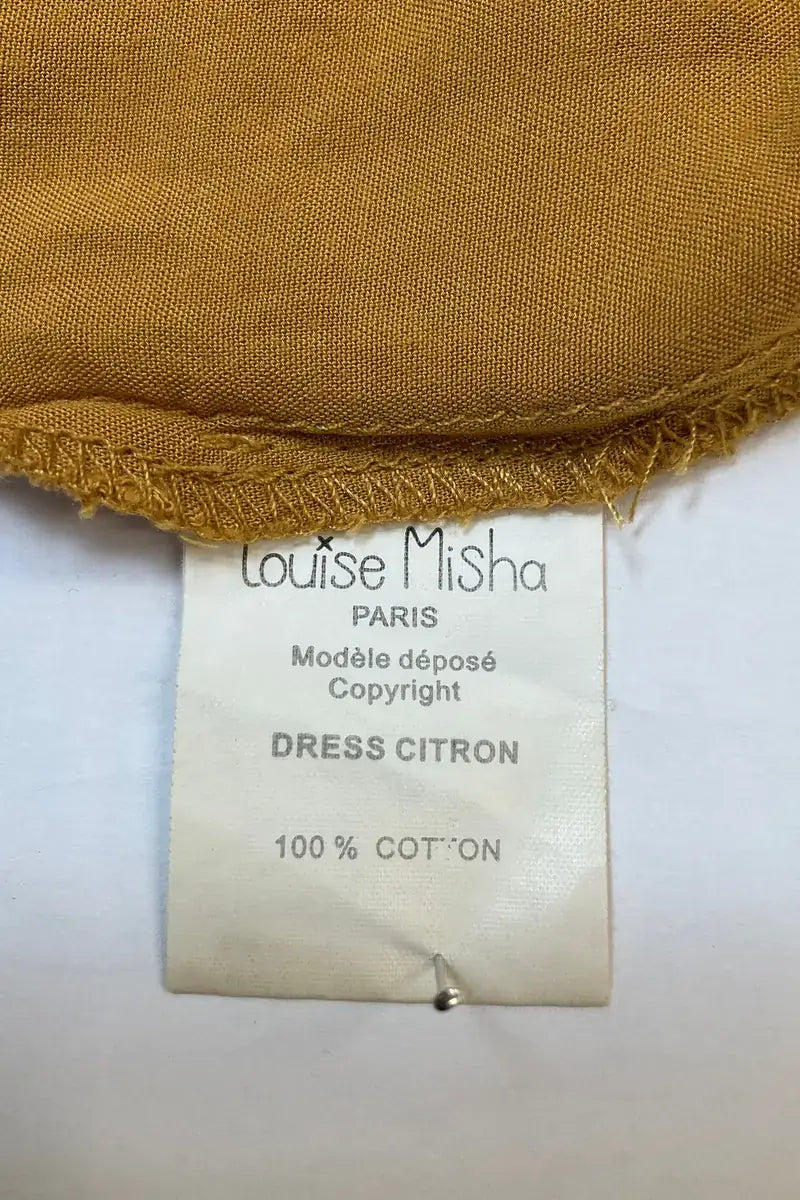Robe Louise Misha Moutarde en Coton