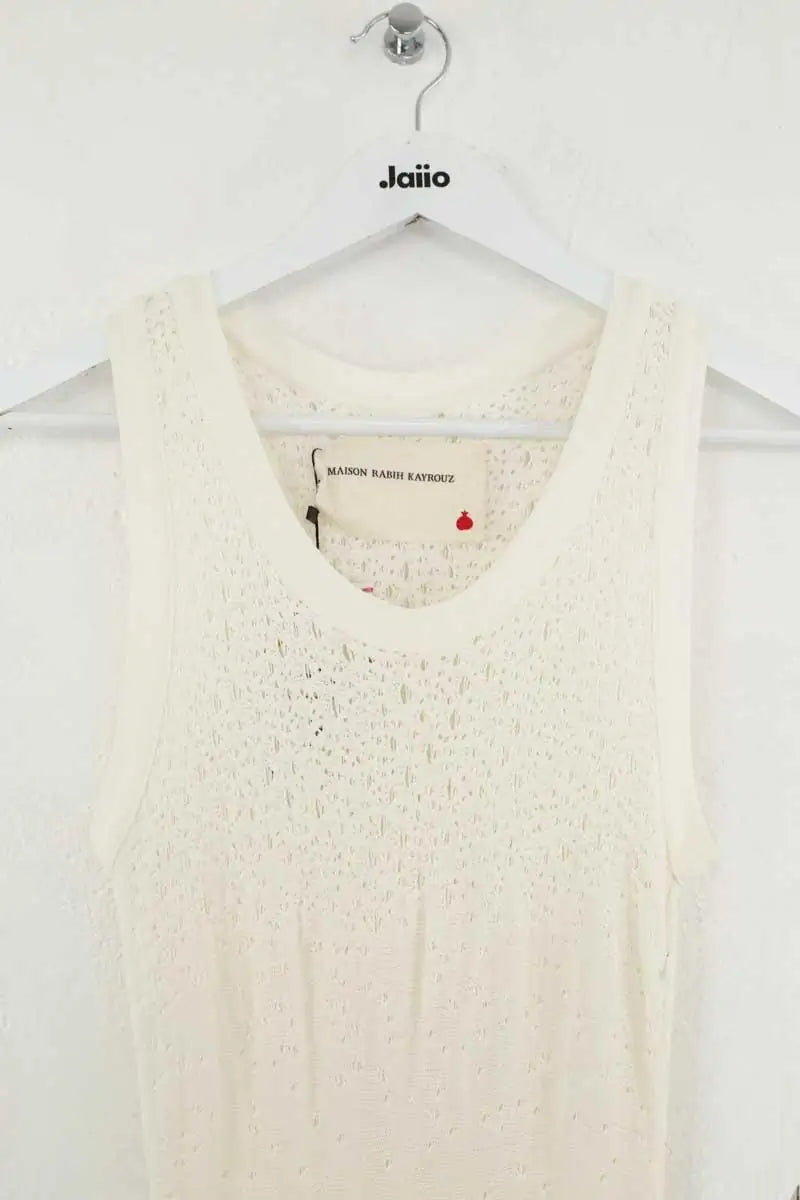 Robe Maison Rabih Kayrouz Blanc en Coton