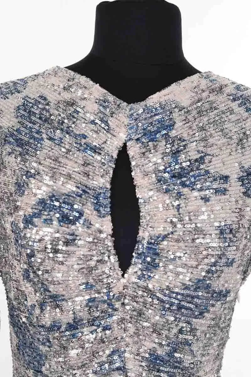 Robe Maje Argent en Paillettes