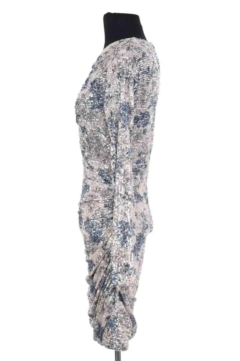 Robe Maje Argent en Paillettes
