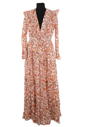 Robe Maje Beige en Coton, taille L - Seconde Main