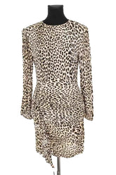 Robe Maje Beige en Synthétique, taille S - Seconde Main