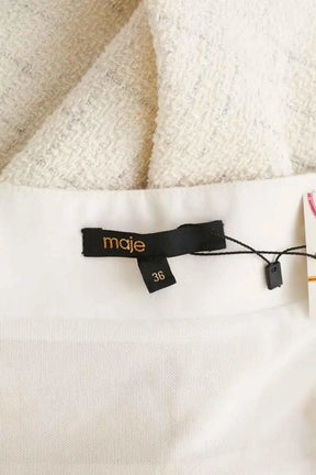 Robe Maje Blanc en Coton - élasthanne