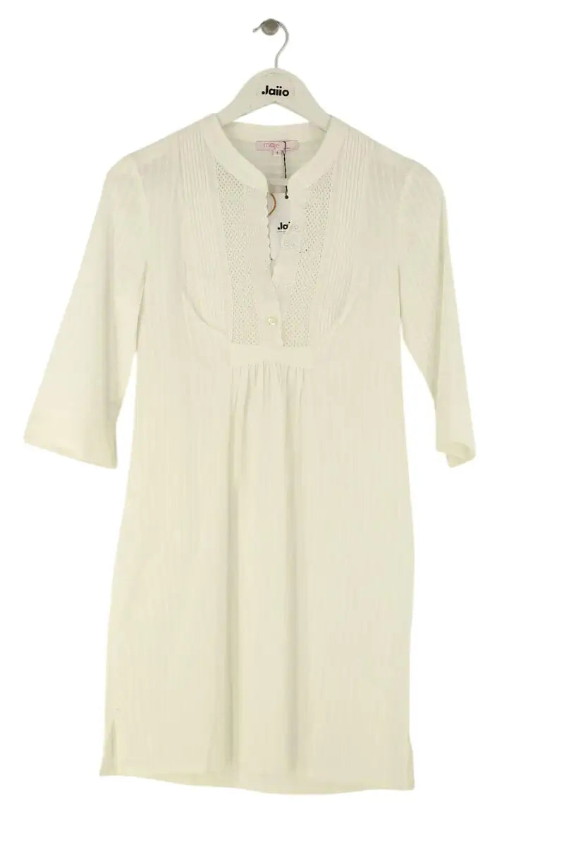 Robe Maje Blanc en Coton, taille S - Seconde Main