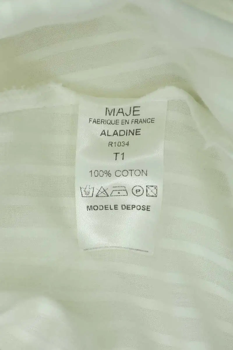 Robe Maje Blanc en Coton