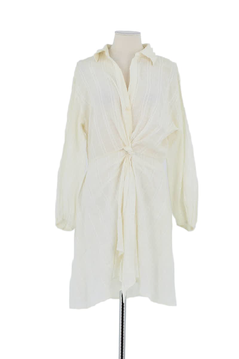 Robe Maje Blanc en Coton, taille S - Seconde Main