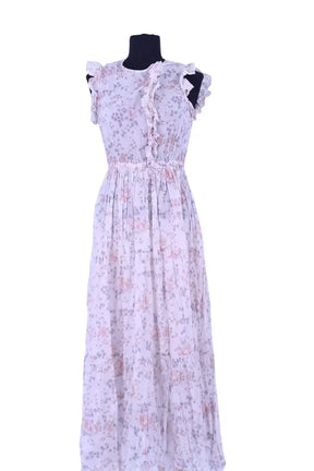 Robe Maje Blanc en Coton, taille S - Seconde Main