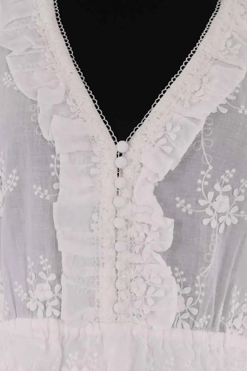 Robe Maje Blanc en Coton
