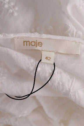 Robe Maje Blanc en Coton