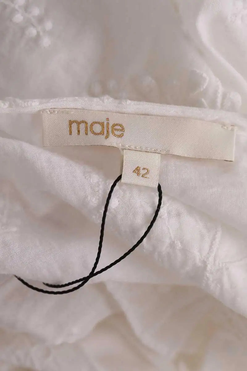 Robe Maje Blanc en Coton
