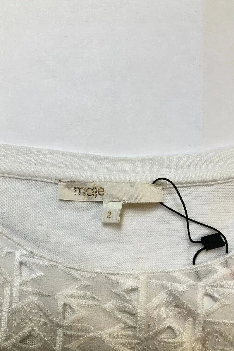 Robe Maje Blanc en Lin