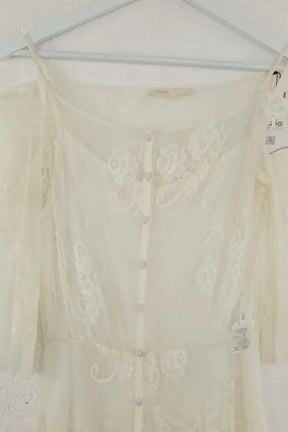 Robe Maje Blanc en Synthétique