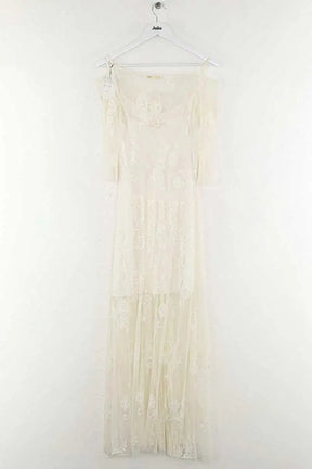 Robe Maje Blanc en Synthétique
