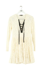 Robe Maje Blanc en Viscose, taille L - Seconde Main