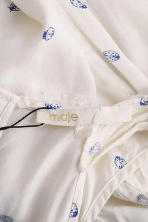 Robe Maje Blanc en Viscose
