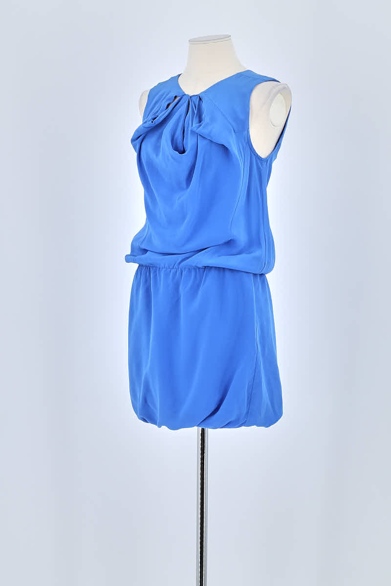 Robe Maje Bleu en Soie