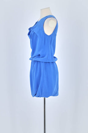 Robe Maje Bleu en Soie