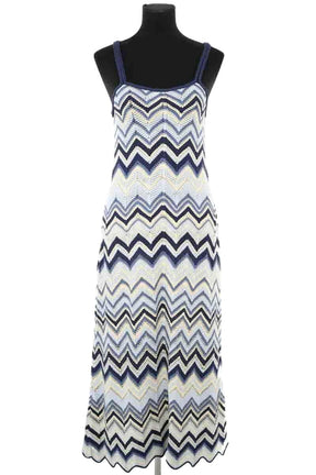 Robe Maje Bleu en Viscose, taille L - Seconde Main
