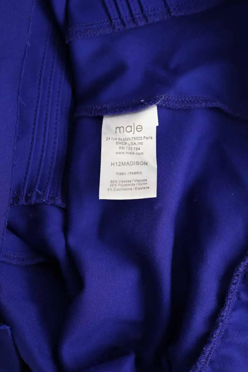 Robe Maje Bleu en Viscose