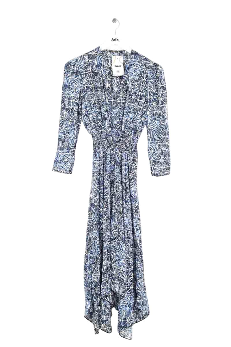 Robe Maje Bleu en Viscose, taille XS - Seconde Main