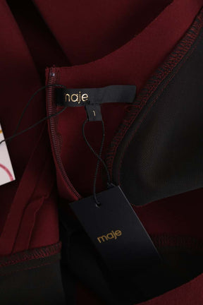 Robe Maje Bordeaux en Viscose
