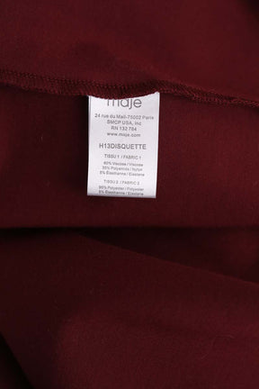 Robe Maje Bordeaux en Viscose
