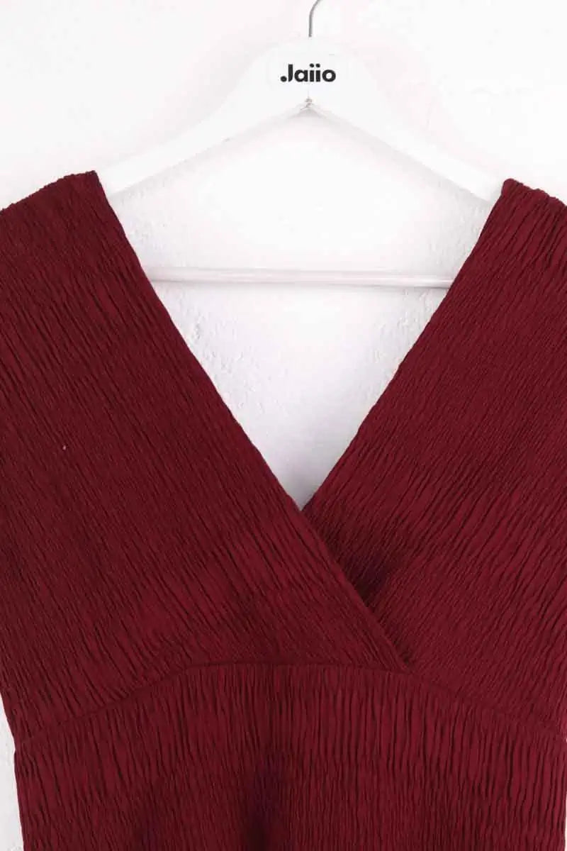 Robe Maje Bordeaux en Viscose