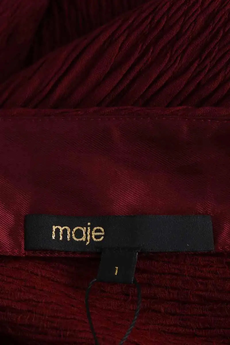 Robe Maje Bordeaux en Viscose