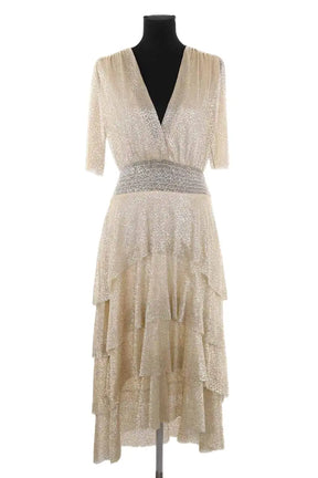 Robe Maje Doré en Synthétique, taille XL - Seconde Main