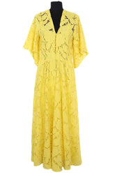 Robe Maje Jaune en Coton, taille XS - Seconde Main
