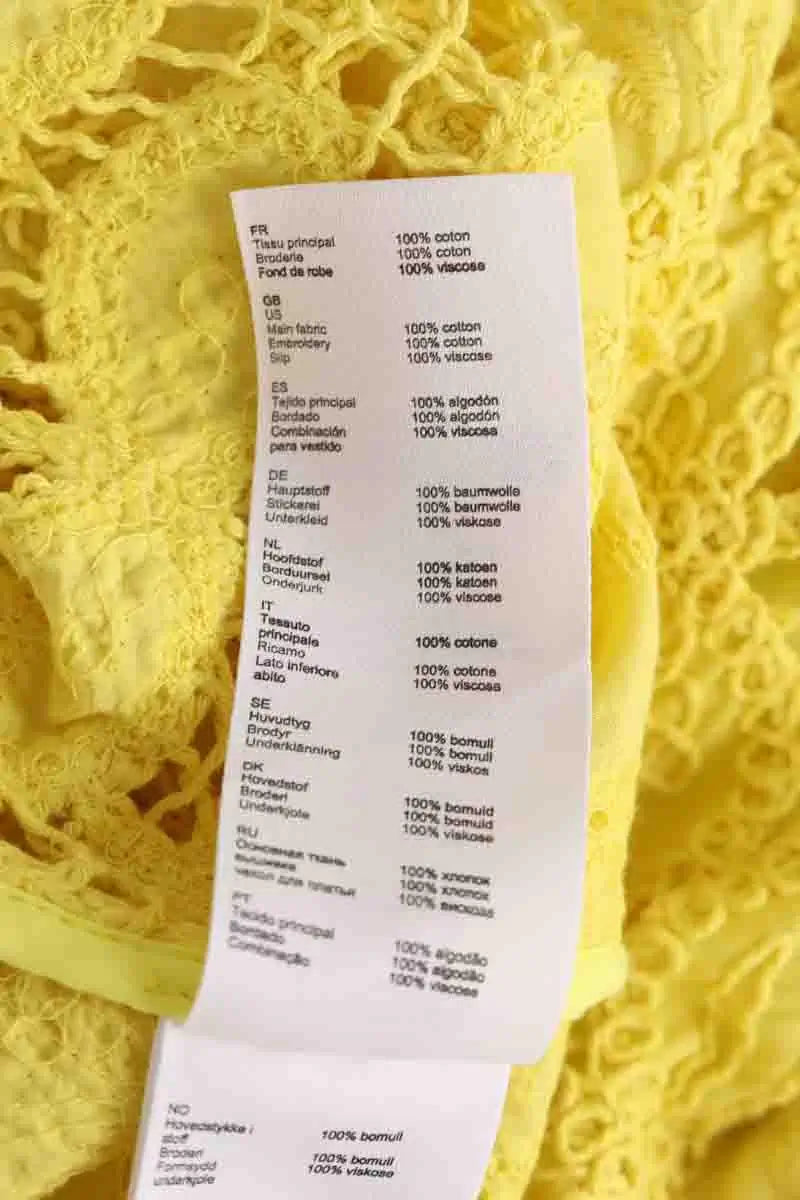 Robe Maje Jaune en Coton