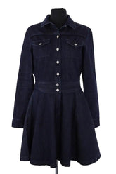 Robe Maje Marine en Coton, taille L - Seconde Main