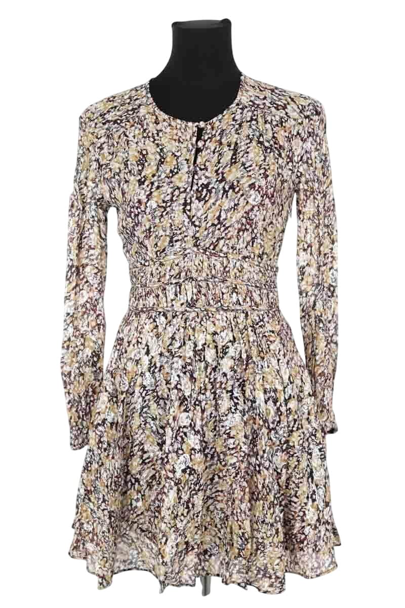 Robe Maje Multicolore en Viscose, taille XS - Seconde Main