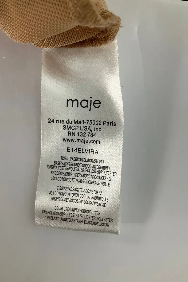 Robe Maje Noir en Coton