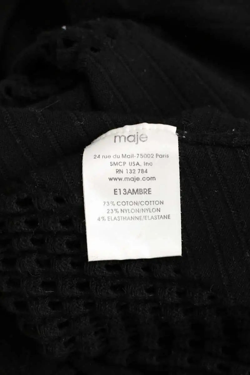 Robe Maje Noir en Coton