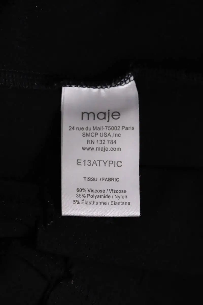 Robe Maje Noir en Coton