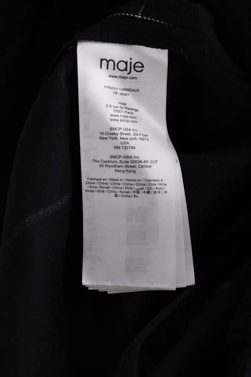 Robe Maje Noir en Coton