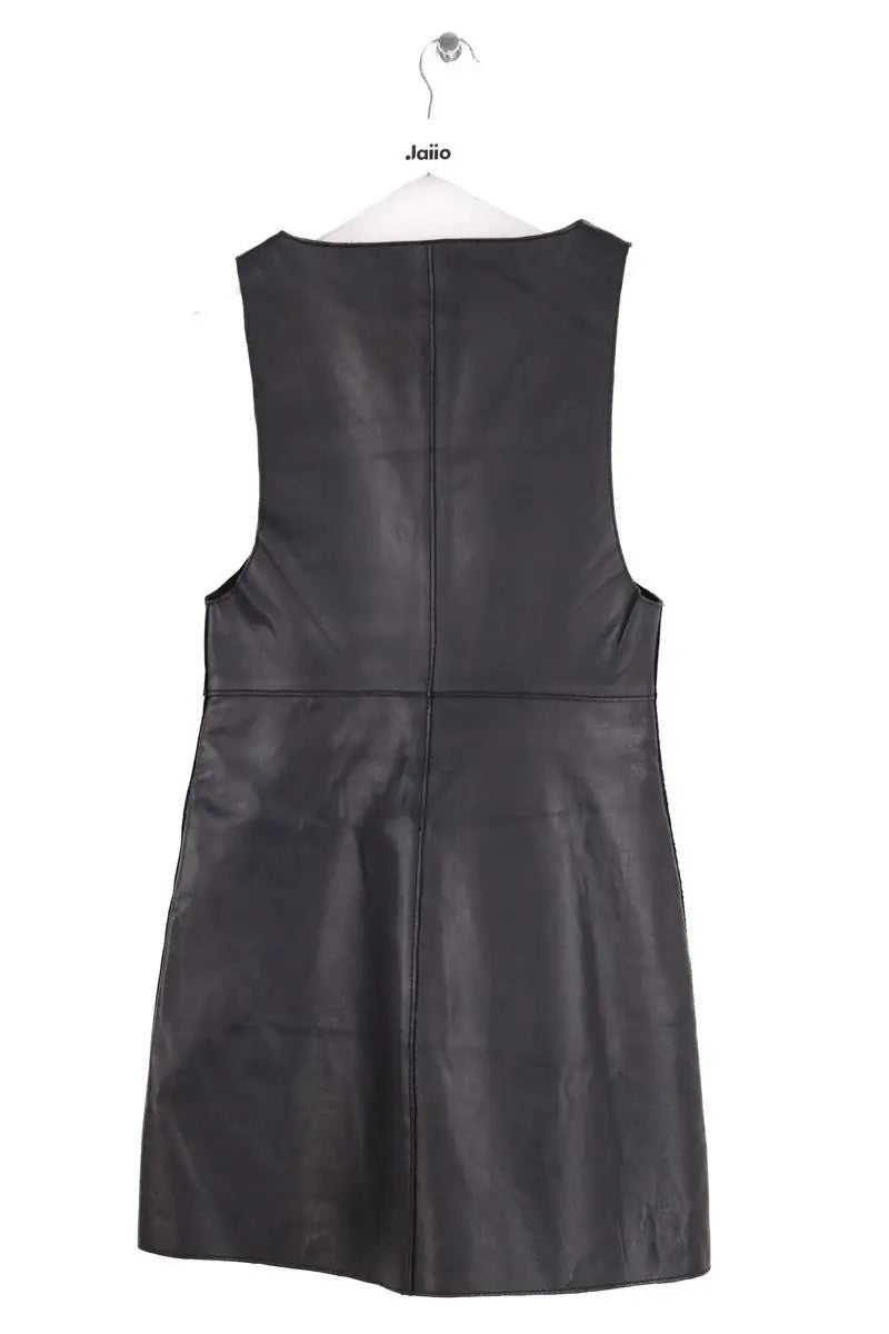 Robe Maje Noir en Cuir