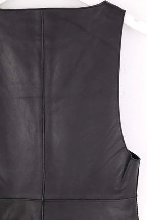 Robe Maje Noir en Cuir