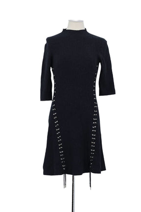 Robe Maje Noir en Laine, taille S - Seconde Main