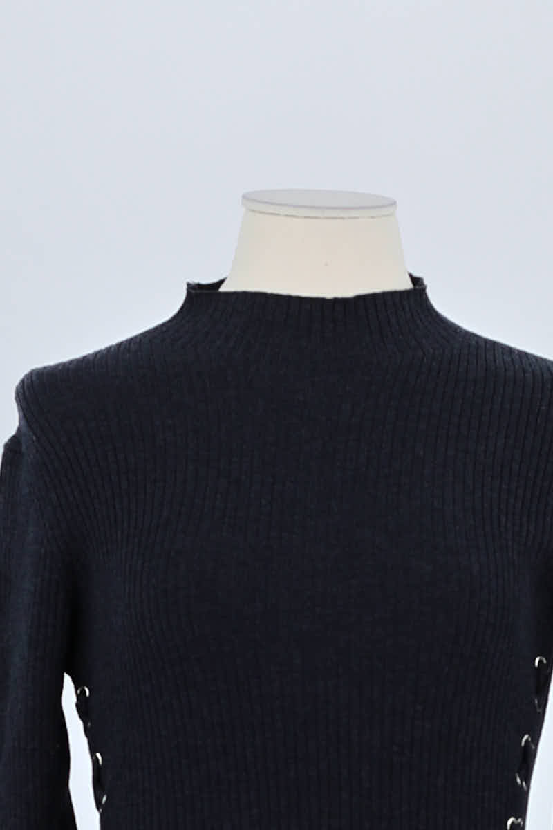 Robe Maje Noir en Laine