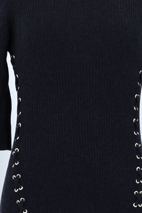 Robe Maje Noir en Laine