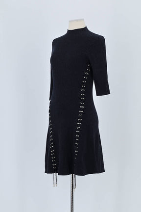 Robe Maje Noir en Laine