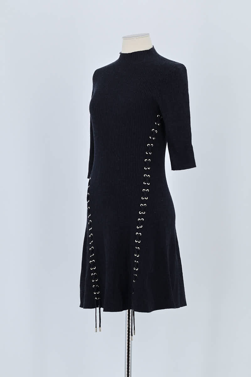 Robe Maje Noir en Laine