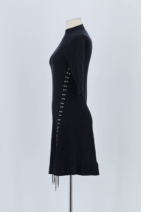 Robe Maje Noir en Laine