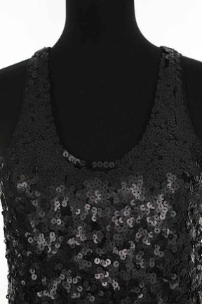 Robe Maje Noir en Paillettes