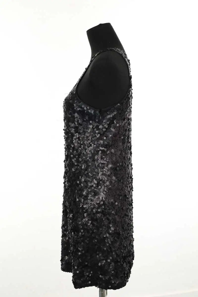 Robe Maje Noir en Paillettes