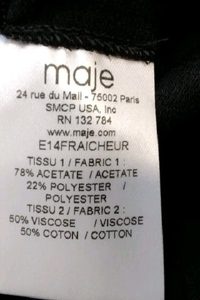 Robe Maje Noir en Polyester